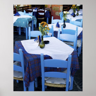 Póster Isla Griega de Creta y casco antiguo de Chania