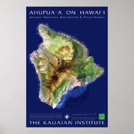 Póster Isla Hawaii Ahupuaa