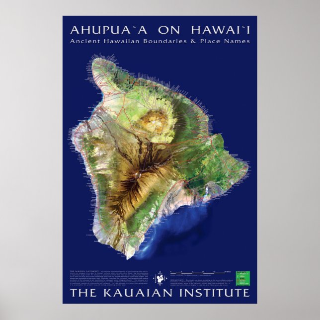 Póster Isla Hawaii Ahupuaa (Frente)