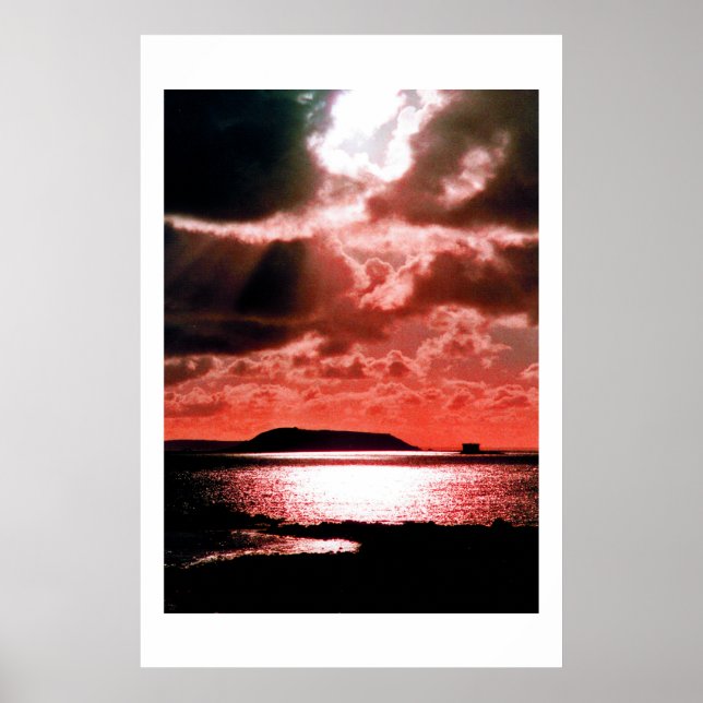 PÓSTER ISLA HERM EN SUNSET (Frente)