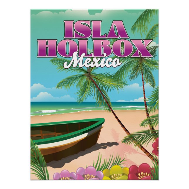 Póster Isla Holbox México (Anverso)