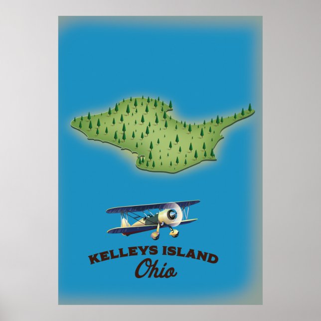Póster Isla Kelleys Ohio (Frente)