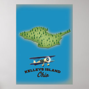 Póster Isla Kelleys Ohio