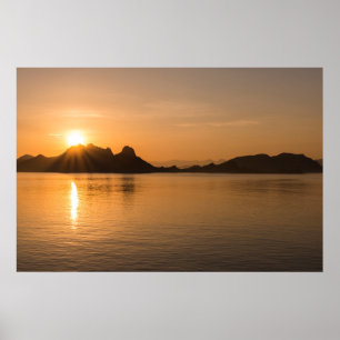 Póster Isla Komodo al atardecer
