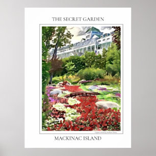 Póster Isla Mackinac El Jardín Secreto
