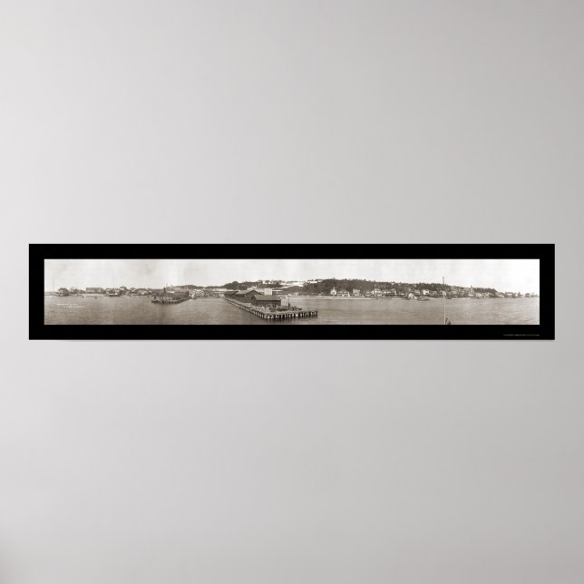 Póster Isla Mackinac, foto de MI 1910 (Frente)