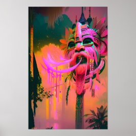 Póster Isla Mágica en el aire Ken Gage Tropical