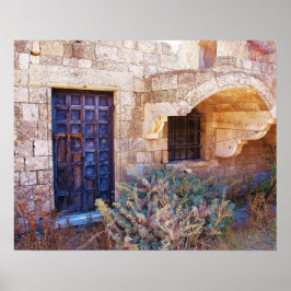 Póster Isla Moni Tharri MONASTERY Rhodes, Grecia