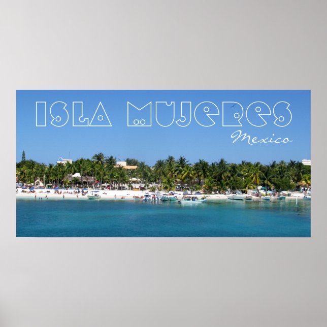 Póster Isla Mujeres, México (Frente)
