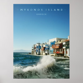 Póster Isla Mykonos Pequeña Venecia Grecia