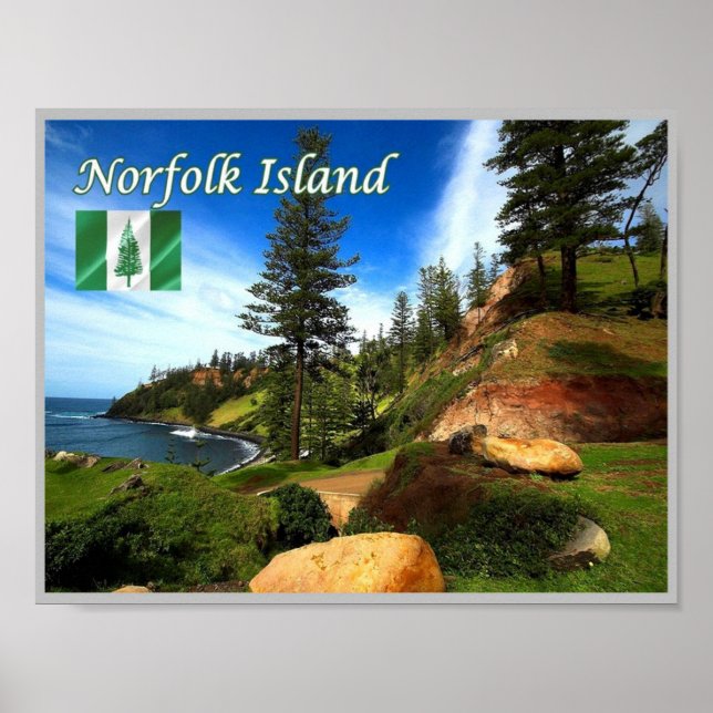 Póster Isla Norfolk - Panorama - (Frente)
