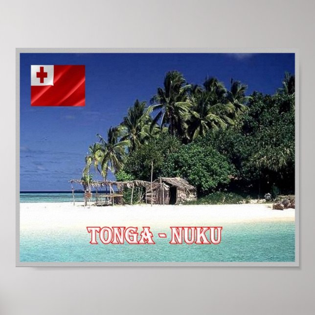 Póster Isla Nuku - Tonga - Panorama (Frente)