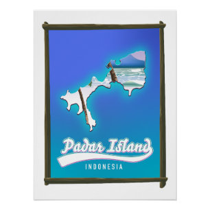 Póster Isla Padar Indonesia