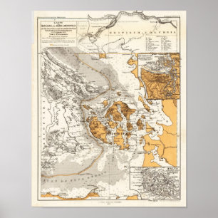 Póster Isla Petermann 1873 de Straiit Vancouver del Haro