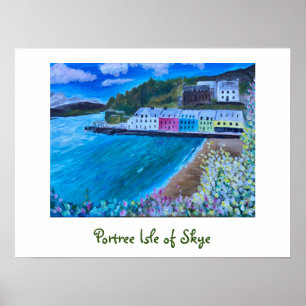 Póster Isla Portree de Skye
