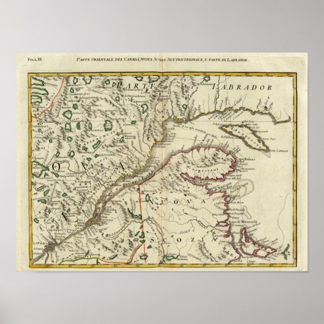 Póster Isla Prince Edward, Nueva Brunswick (Frente)