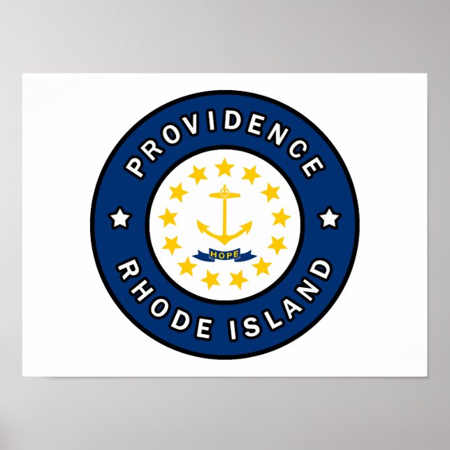 Póster Isla Providence Rhode (Frente)