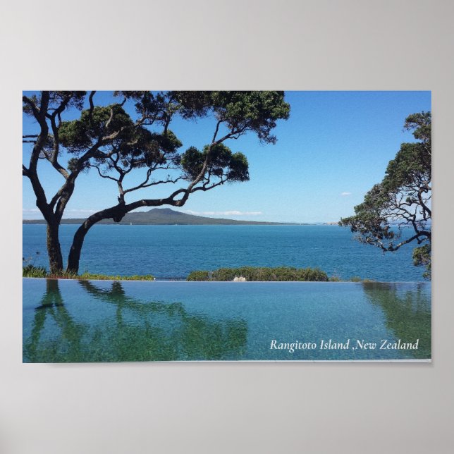 Póster Isla Rangitoto, Nueva Zelanda (Frente)