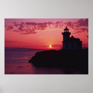Póster Isla San Juan, Faro Lime Kiln