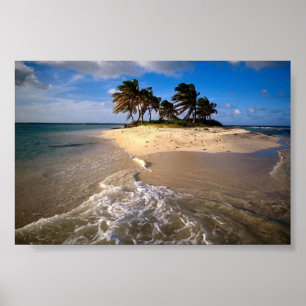 Póster Isla Sandy, Anguila, Caribe