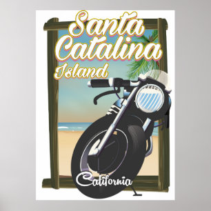 Póster Isla Santa Catalina, California EE. UU.