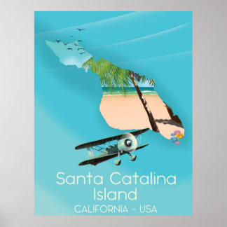Póster Isla Santa Catalina California Estados Unidos