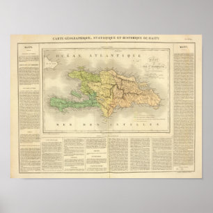 Póster Isla Santo Domingo o Haití