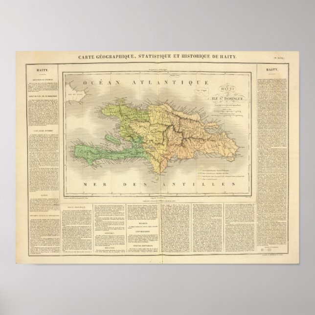 Póster Isla Santo Domingo o Haití (Frente)