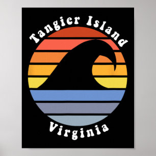 Póster Isla Tangier Virginia Va Beach Recuerdo de Vacacio