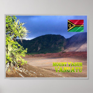 Póster Isla Tanna - Monte Yasur - Vanuatu -