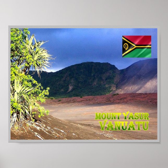 Póster Isla Tanna - Monte Yasur - Vanuatu - (Frente)
