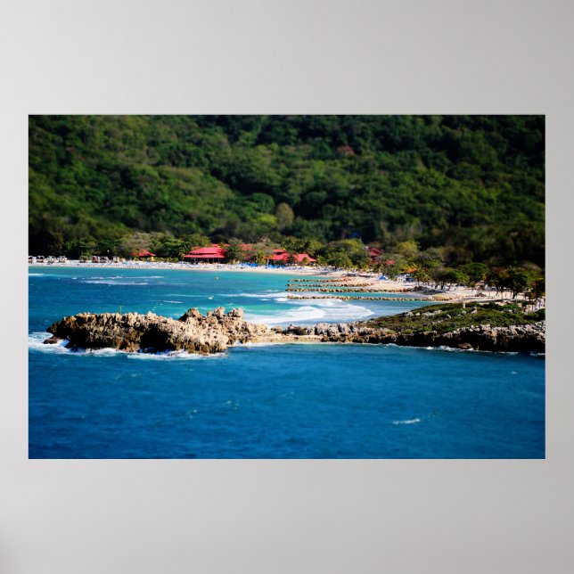 Póster Isla Tranquila Paraíso Labadee Haití (Frente)