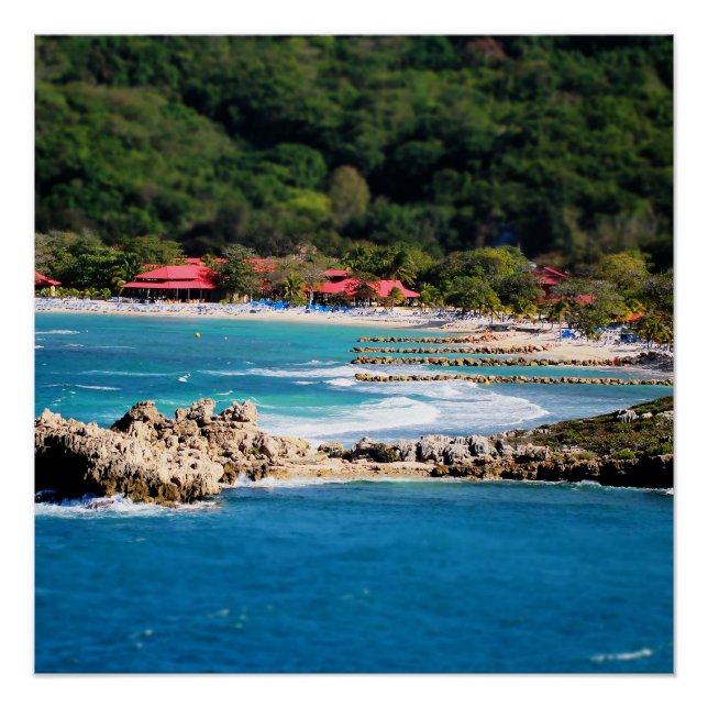 Póster Isla Tranquila Paraíso Labadee Haití (Anverso)