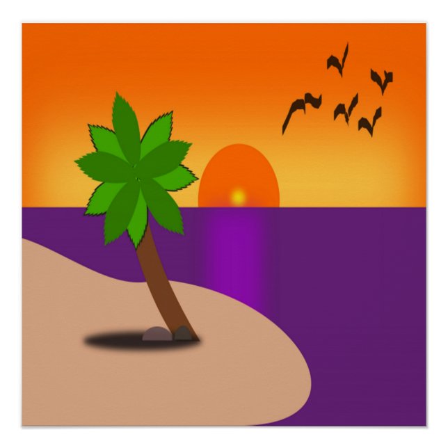 PÓSTER ISLA TROPICAL (Anverso)