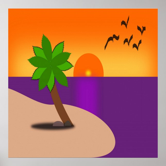 PÓSTER ISLA TROPICAL (Frente)