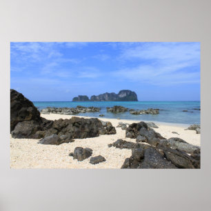 Póster Isla tropical