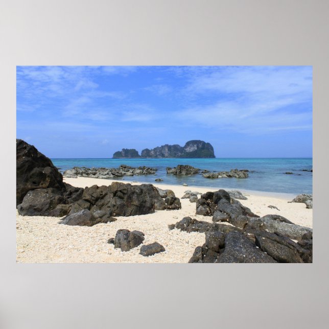 Póster Isla tropical (Frente)