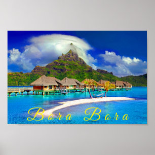 Póster Isla Tropical de Bora Bora