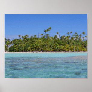 Póster Isla tropical de Rangiroa