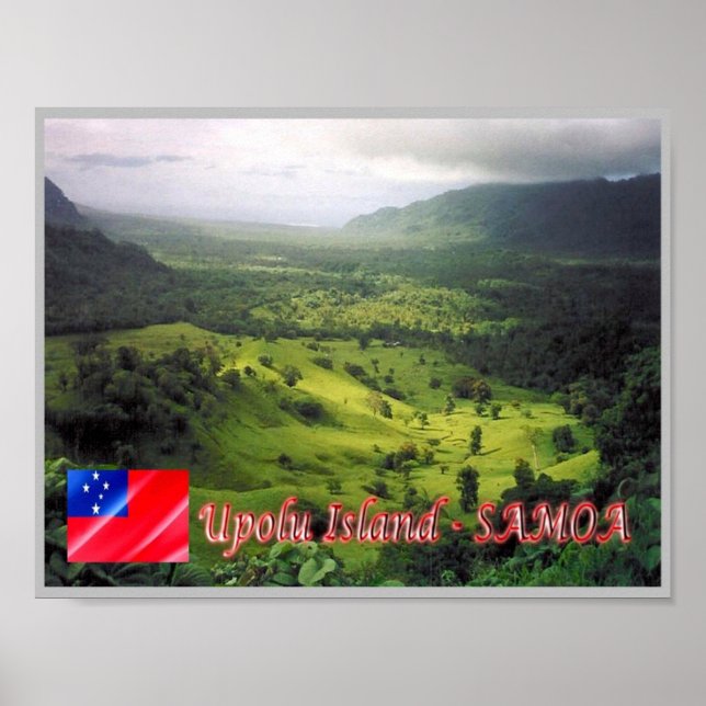 Póster Isla Upolu - Samoa (Frente)