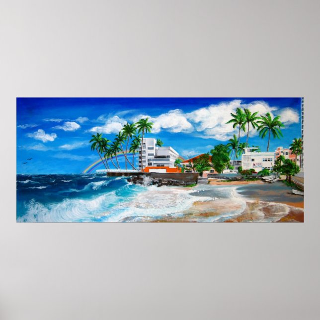 Póster Isla Verde, 1 millón de dólares de vistas a la pla (Frente)