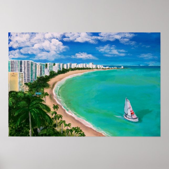 Póster Isla Verde - Puerto Rico (Frente)