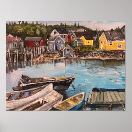 Póster Isla Vindelhaven, pintura de Maine