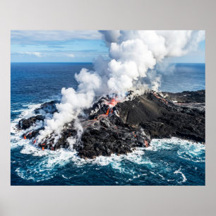 Póster Isla volcánica