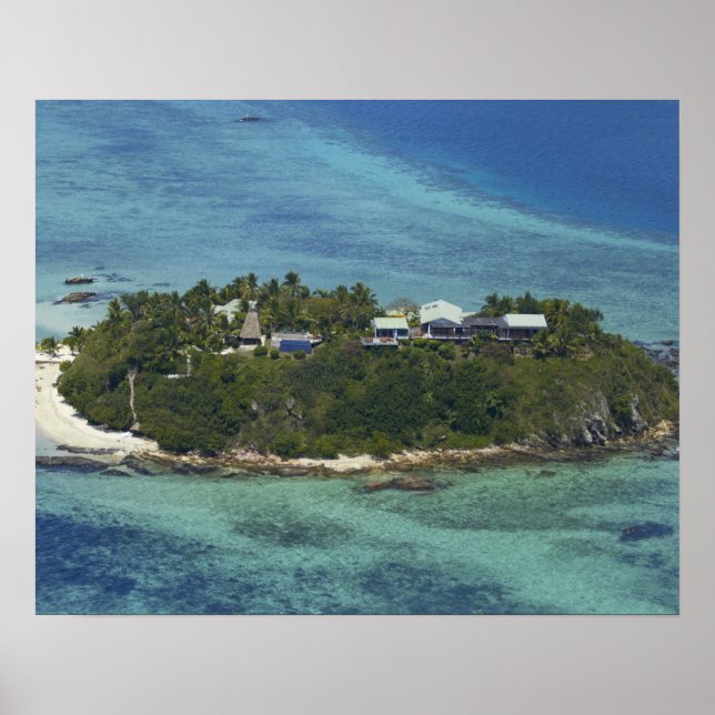 Póster Isla Wadigi, Islas Mamanuca, Fiji (Frente)