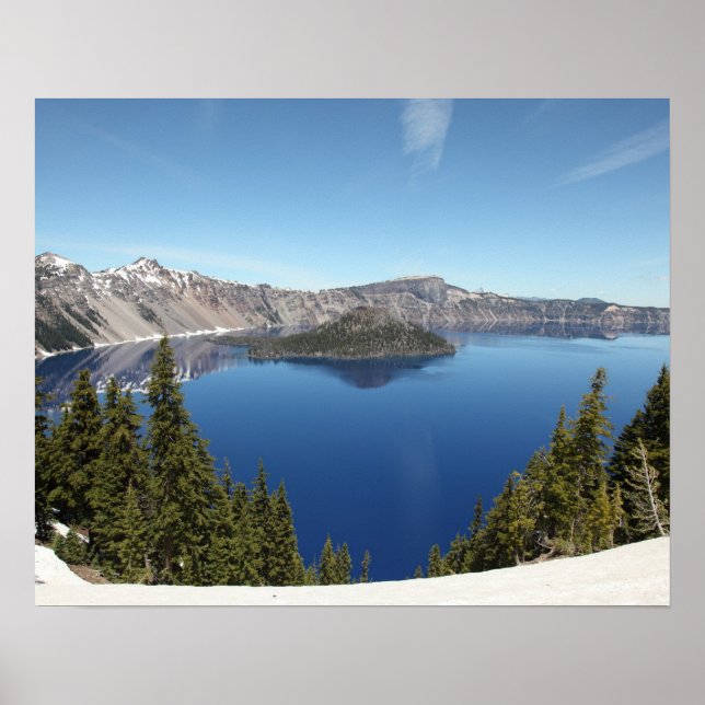 Póster Isla Wizard en Crater Lake (Frente)