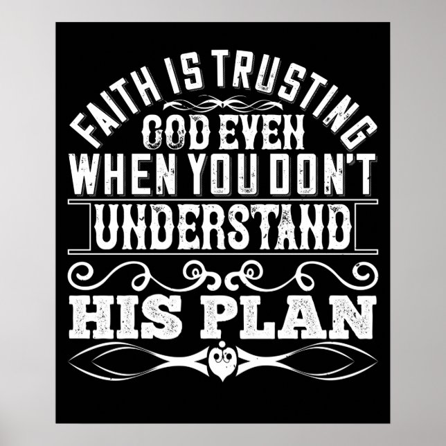 Póster Islam - La fe es confianza en Dios (Frente)