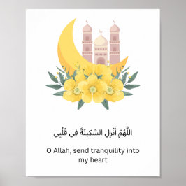 Póster Islamic Crescent Moon & Mosque Wall Print 