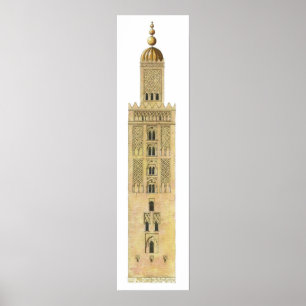 Póster Islamic Minaret. Sevilla Cathedral Spain.