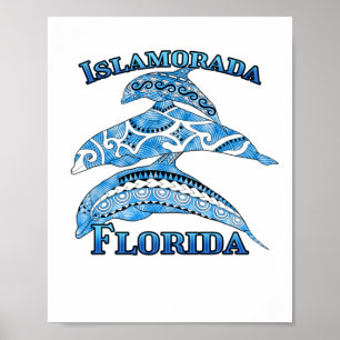 Póster Islamorada en Florida Los Claves Vacan a los Delfi